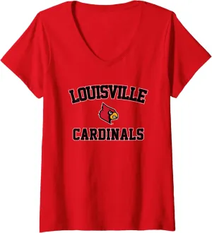 Womens University of Louisville Cardinals Campus Classic V-Neck T-Shirt