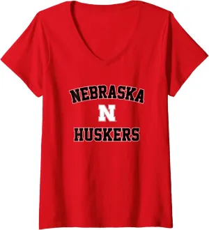 Womens University of Nebraska Cornhuskers Campus Classic V-Neck T-Shirt