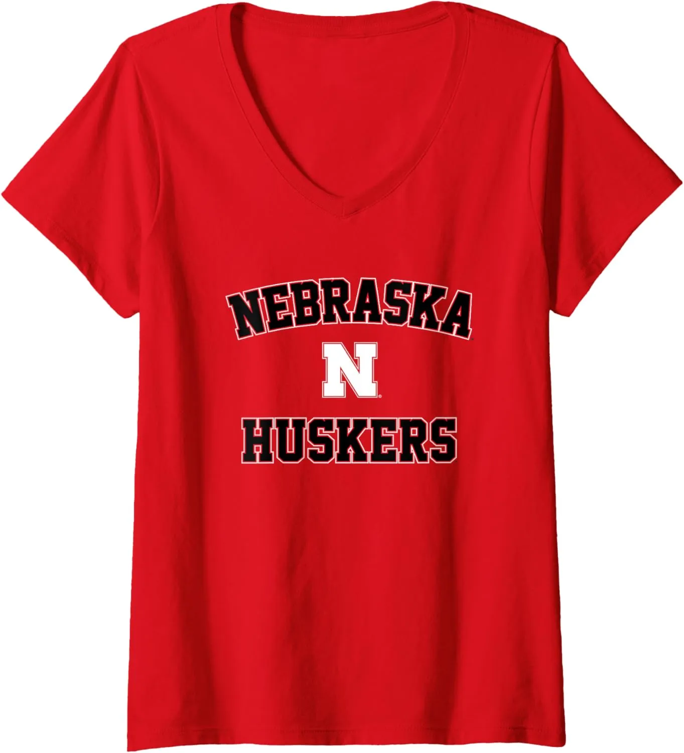 Womens University of Nebraska Cornhuskers Campus Classic V-Neck T-Shirt