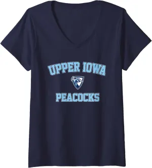 Womens Upper Iowa University Peacocks Campus Classic V-Neck T-Shirt
