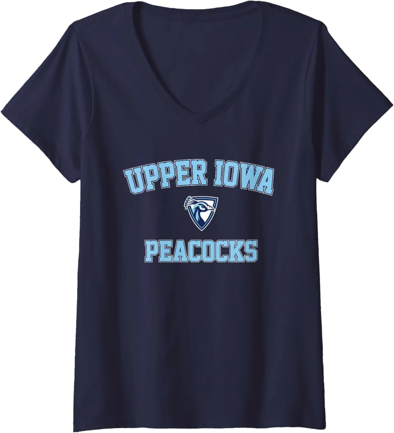 Womens Upper Iowa University Peacocks Campus Classic V-Neck T-Shirt