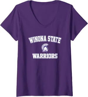 Womens Winona State University Warriors Campus Classic V-Neck T-Shirt