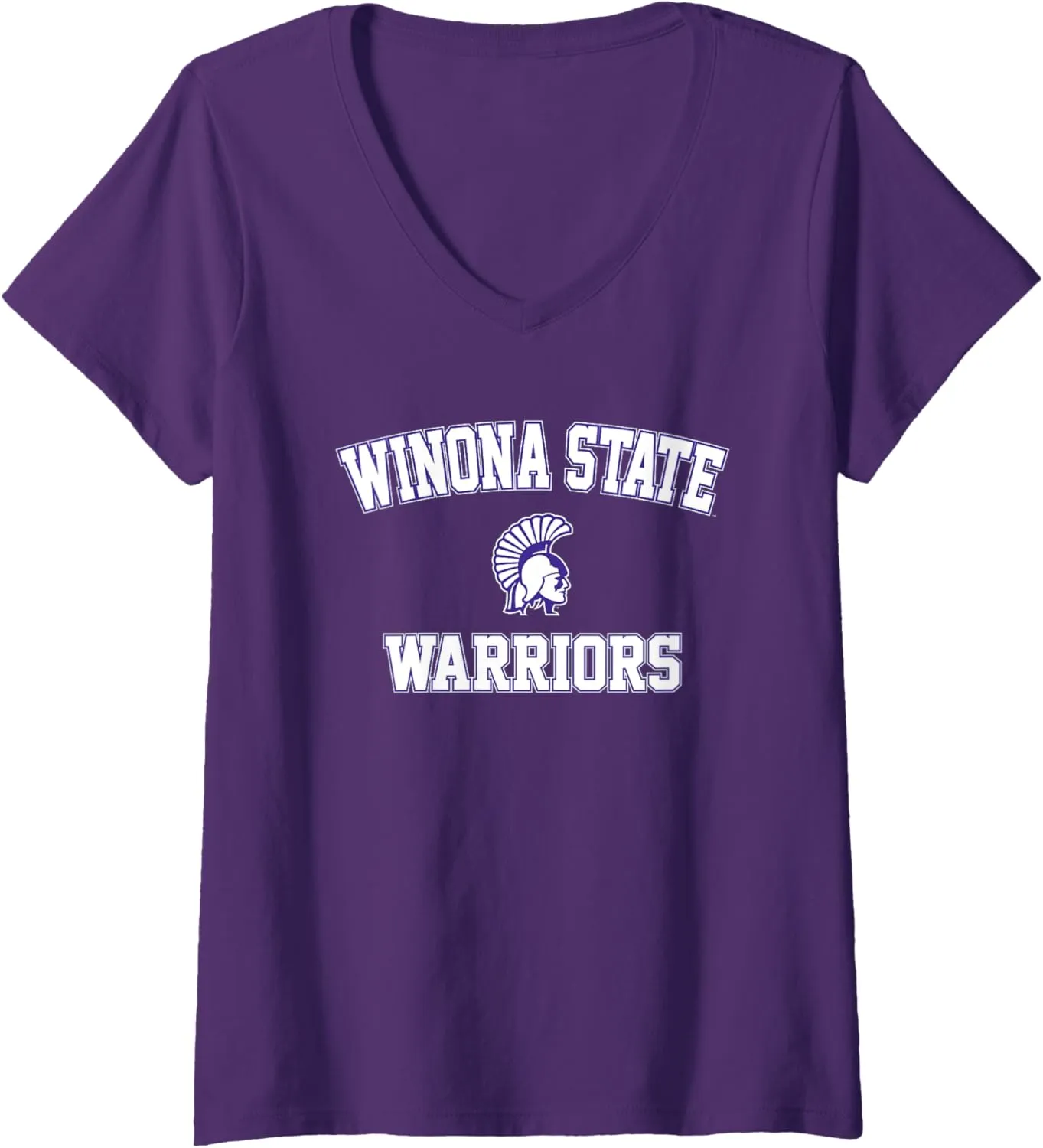 Womens Winona State University Warriors Campus Classic V-Neck T-Shirt