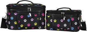 World Traveler Women's 2-Piece Cosmetic Case Set, Multi Paws