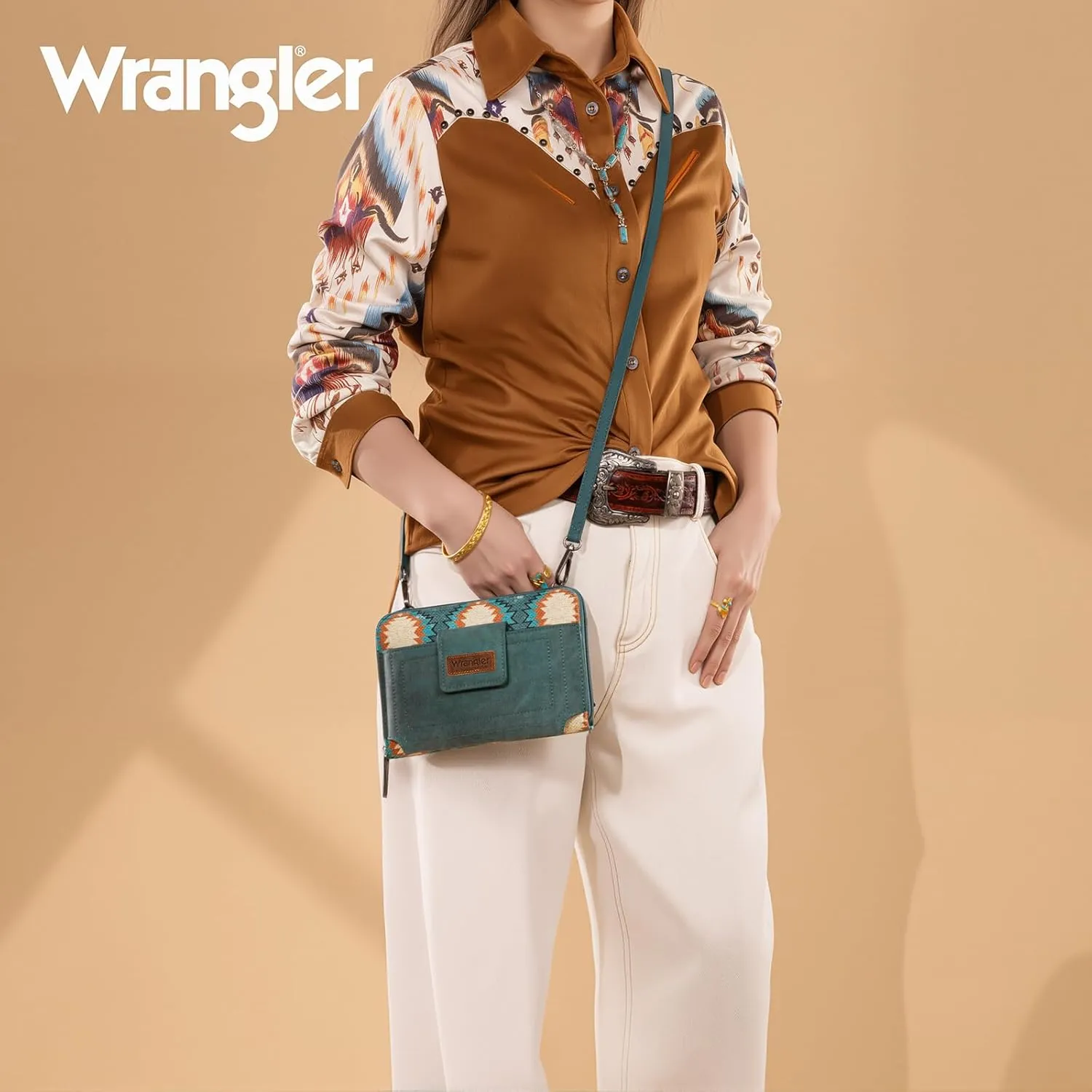 Wrangler Crossbody Wallet Purse Women's Cellphone Bag with RFID Card Slots