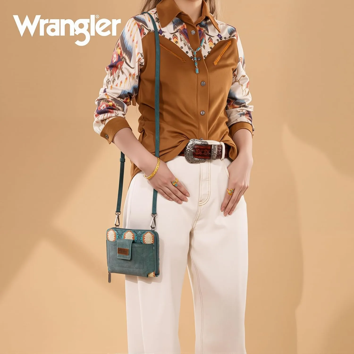 Wrangler Crossbody Wallet Purse Women's Cellphone Bag with RFID Card Slots