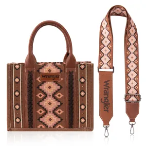 Wrangler Small Crossbody Canvas Tote - Dark Brown - WG22028120SDBR