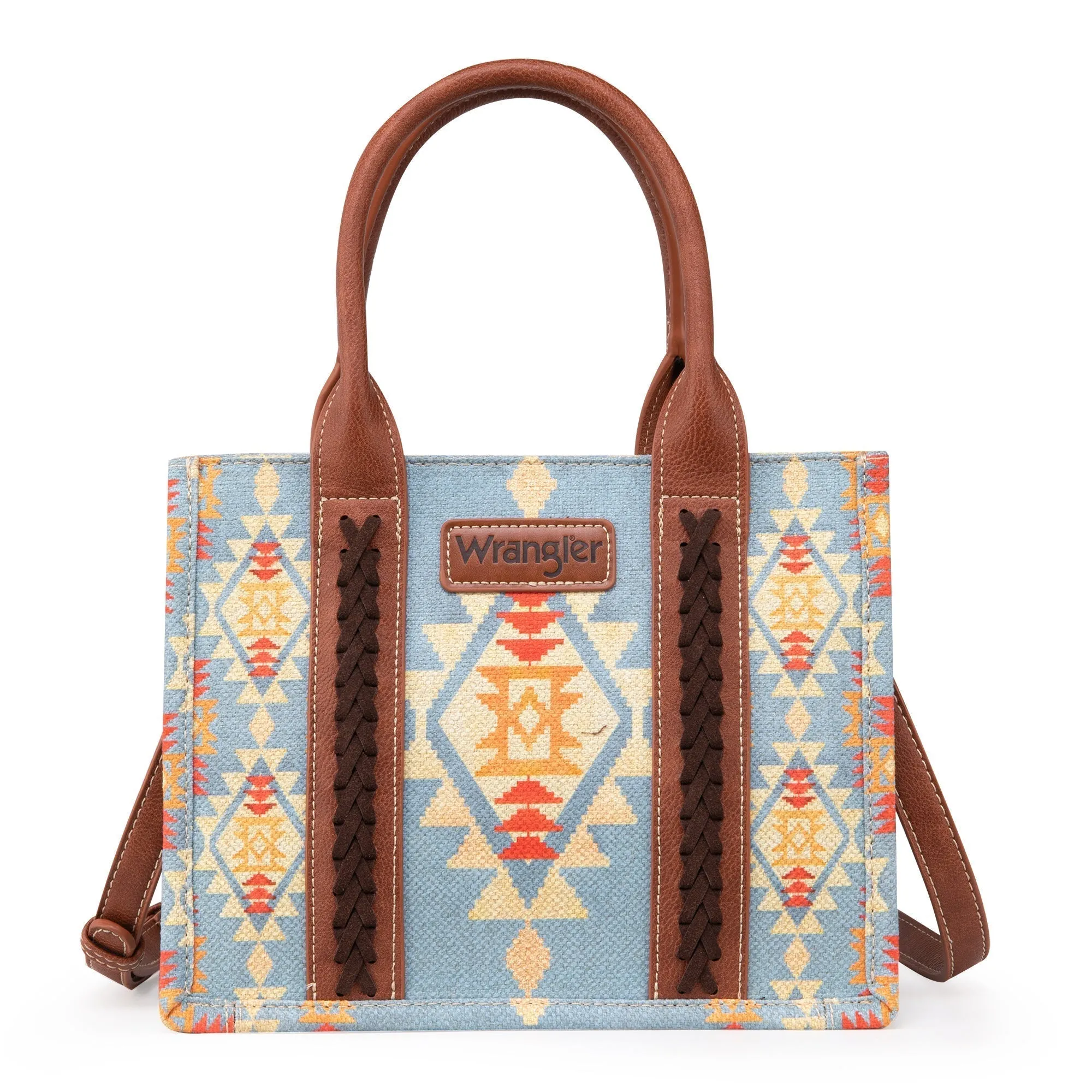 Wrangler Southwestern  Print Small Canvas Tote/Crossbody