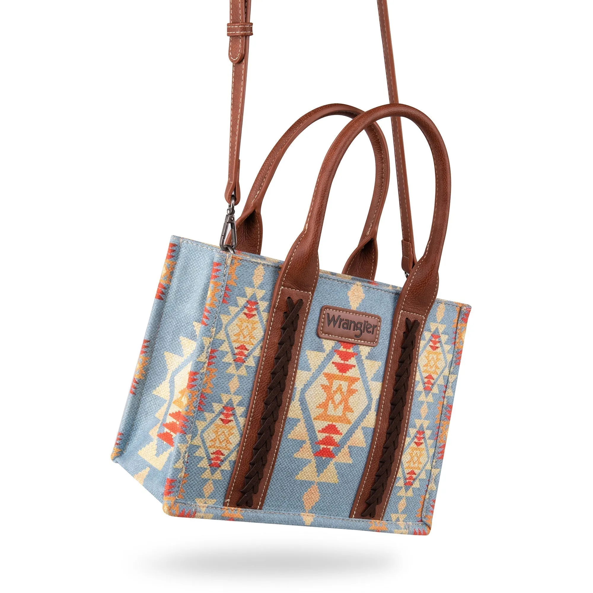 Wrangler Southwestern  Print Small Canvas Tote/Crossbody