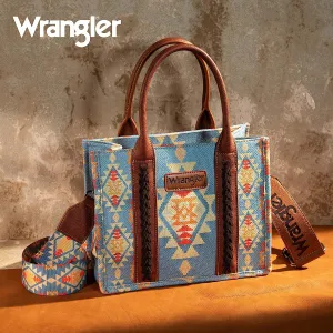 Wrangler Southwestern  Print Small Canvas Tote/Crossbody