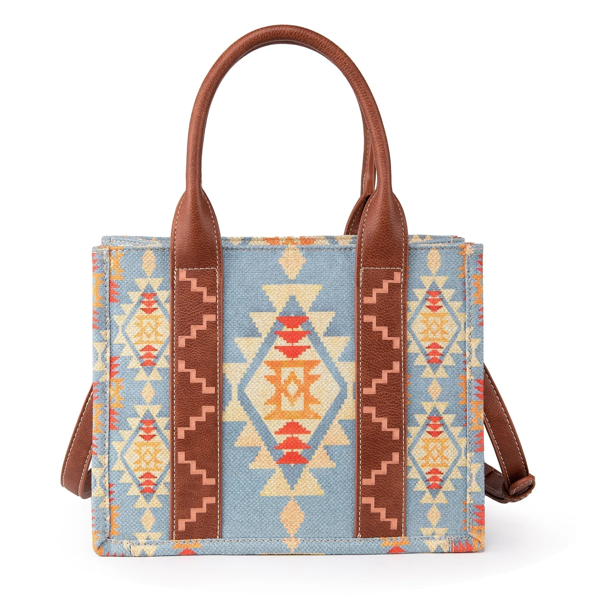 Wrangler Southwestern  Print Small Canvas Tote/Crossbody