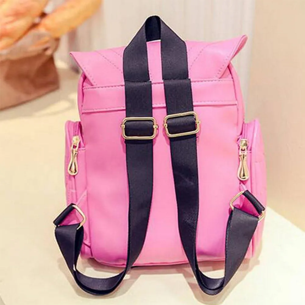 WYSBAOSHU Fashion Owl Backpack Women Pu Leather Mini Bag