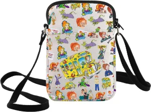 WZMPA Ms Frizzle Crossbody Bag Frizzle Teacher Fans Gift Magic Teacher Makeup Adjustable Strap Bag Miss Frizzle Merchandise