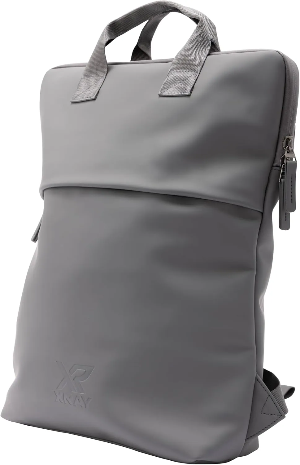 X RAY PU Leather Lightweight Laptop Backpack for Men and Women, Everyday Laptop Bag Capacity Adjustable 17L & Fits 15.6 Inch Screen, Charcoal