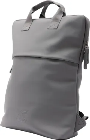 X RAY PU Leather Lightweight Laptop Backpack for Men and Women, Everyday Laptop Bag Capacity Adjustable 17L & Fits 15.6 Inch Screen, Charcoal