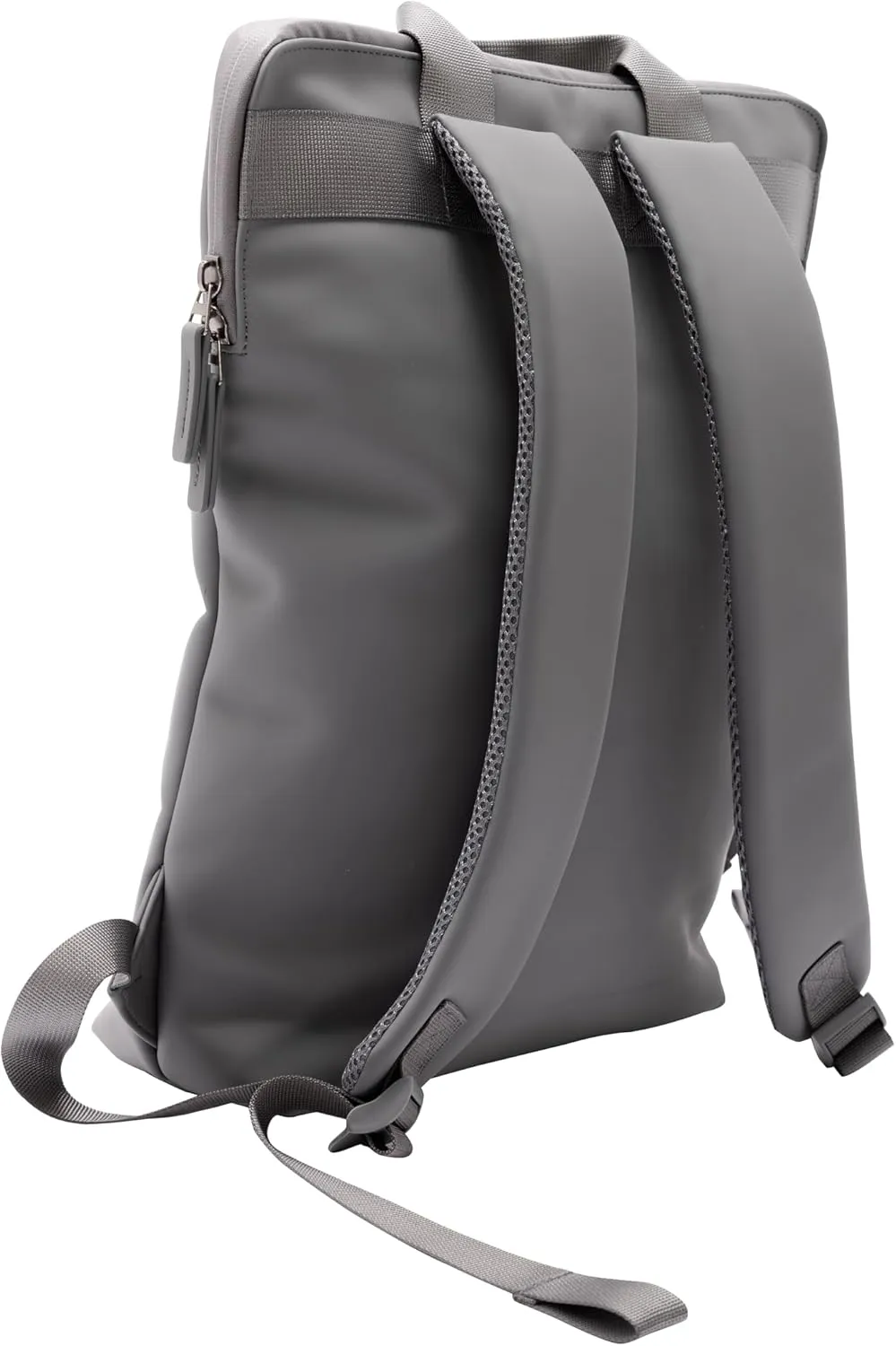 X RAY PU Leather Lightweight Laptop Backpack for Men and Women, Everyday Laptop Bag Capacity Adjustable 17L & Fits 15.6 Inch Screen, Charcoal