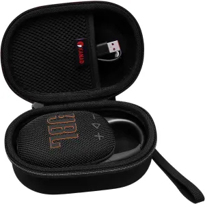 XANAD Hard Case Compatible with JBL Clip 5/Clip 4/Clip 4 Eco or Soundcore Select 4 Go Portable Speaker(Black)