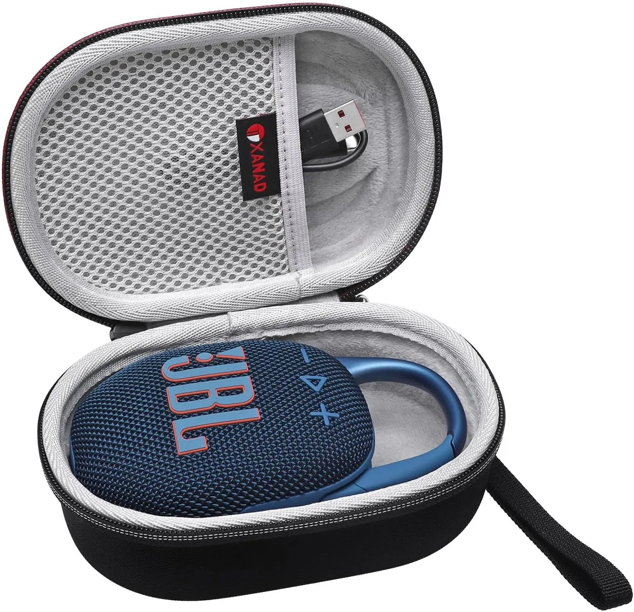 XANAD Hard Case Compatible with JBL Clip 5/Clip 4/Clip 4 Eco or Soundcore Select 4 Go Portable Speaker(Gray)