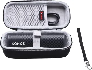 XANAD Travel Case Compatible with Sonos Roam 2/1 or JBL Flip 4 Portable Smart Speaker - Carrying Organizer Storage Bag