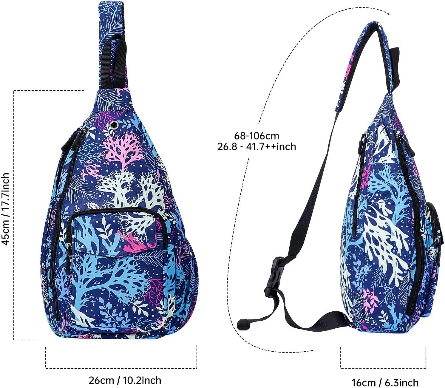 XEYOU Women's Sling Crossbody bag Casual Daypack Outdoor Travel Hiking Backpack for Cycling Walking Dog Hiking