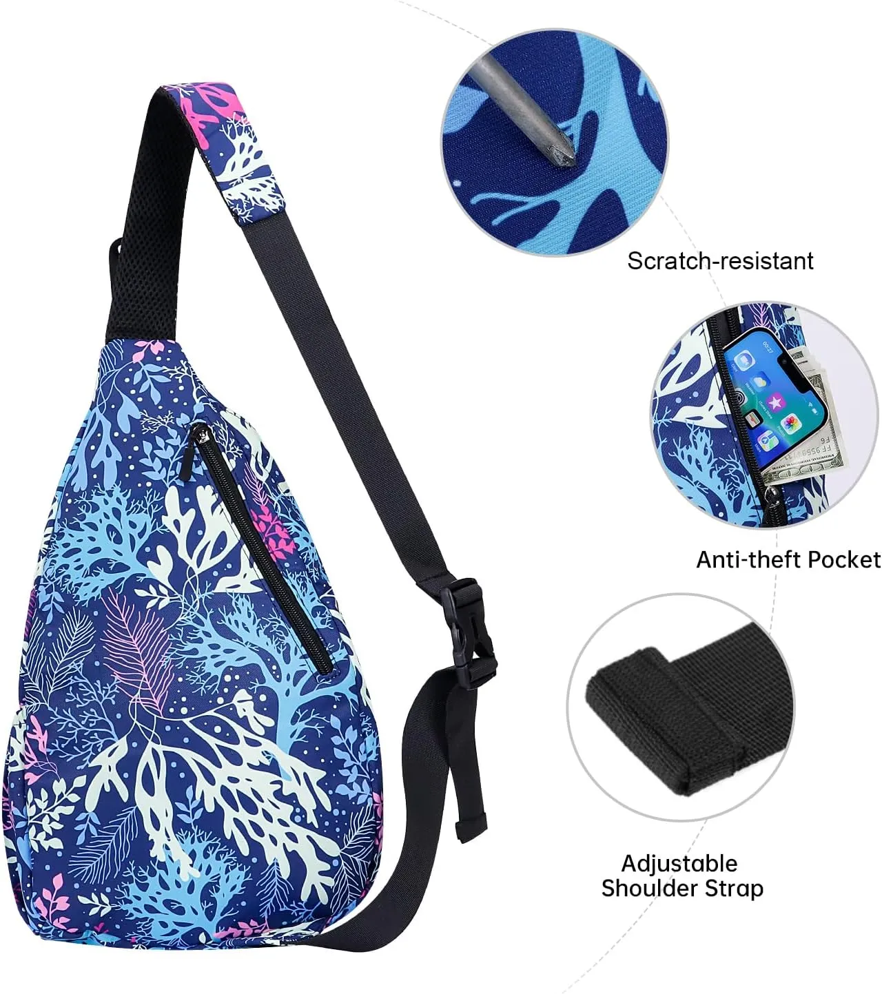 XEYOU Women's Sling Crossbody bag Casual Daypack Outdoor Travel Hiking Backpack for Cycling Walking Dog Hiking