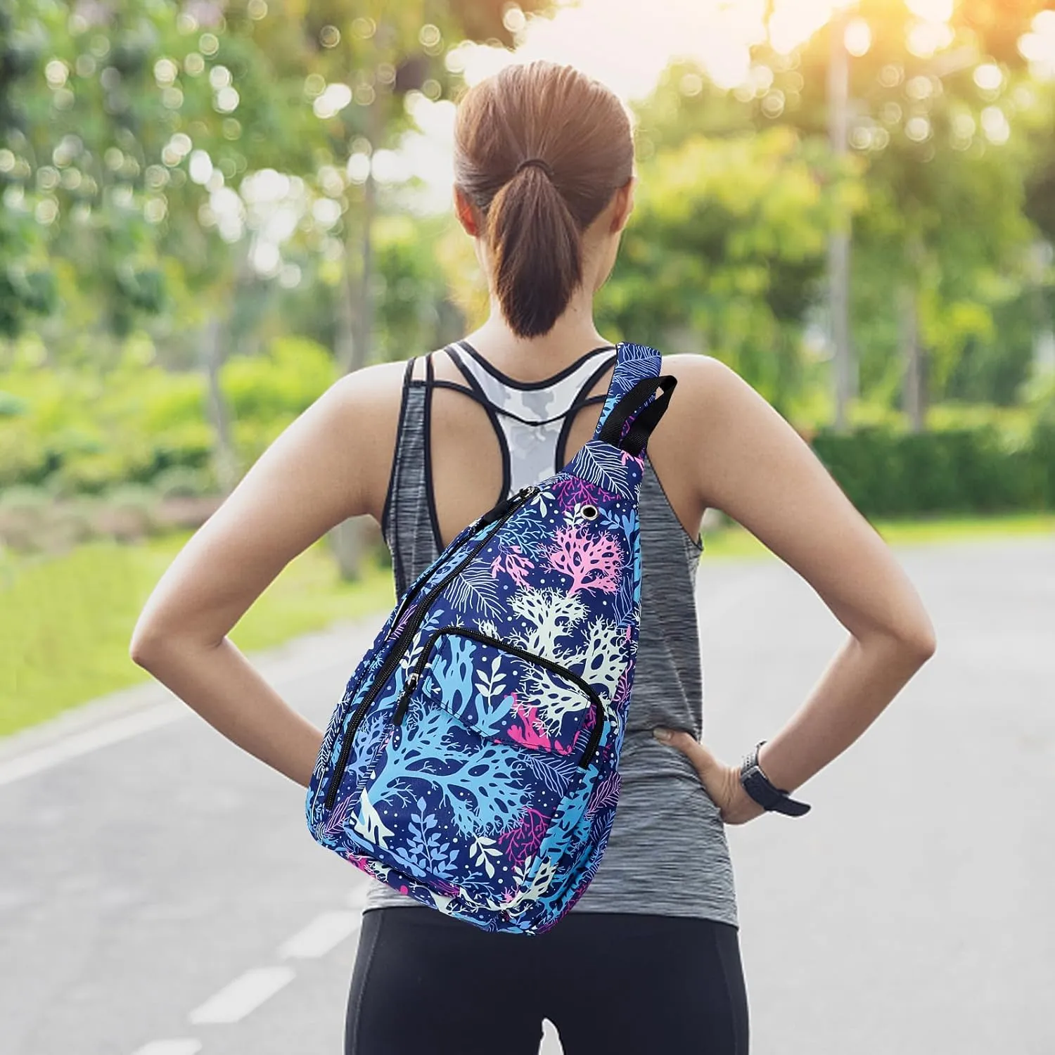 XEYOU Women's Sling Crossbody bag Casual Daypack Outdoor Travel Hiking Backpack for Cycling Walking Dog Hiking