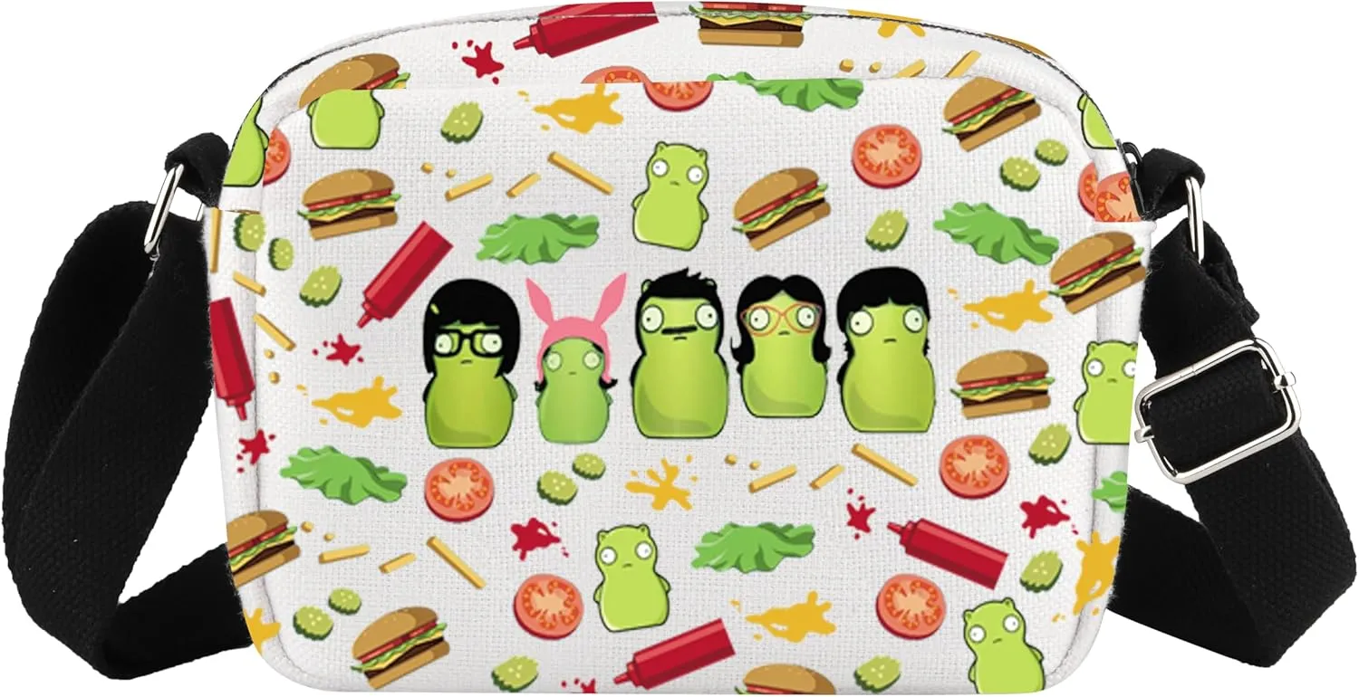 XYANFA Buurrgers Crossbody Bag Themed Cartoon Tv Show Fans Gift Buurrgers Lover Purse Bag