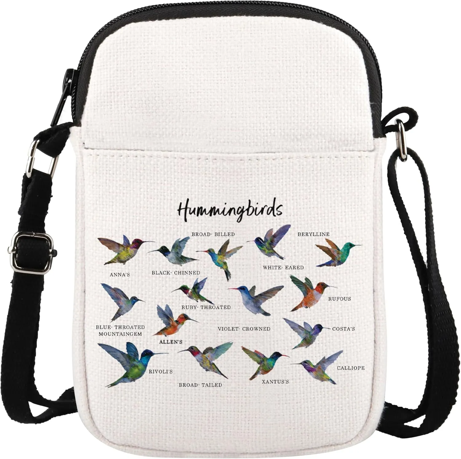 XYANFA Hummingbird Makeup Bag Gift for Lover Hummingbird Themed Birdwatching Gift Cosmetic Bag (Hummingbirds Crossbody bag)
