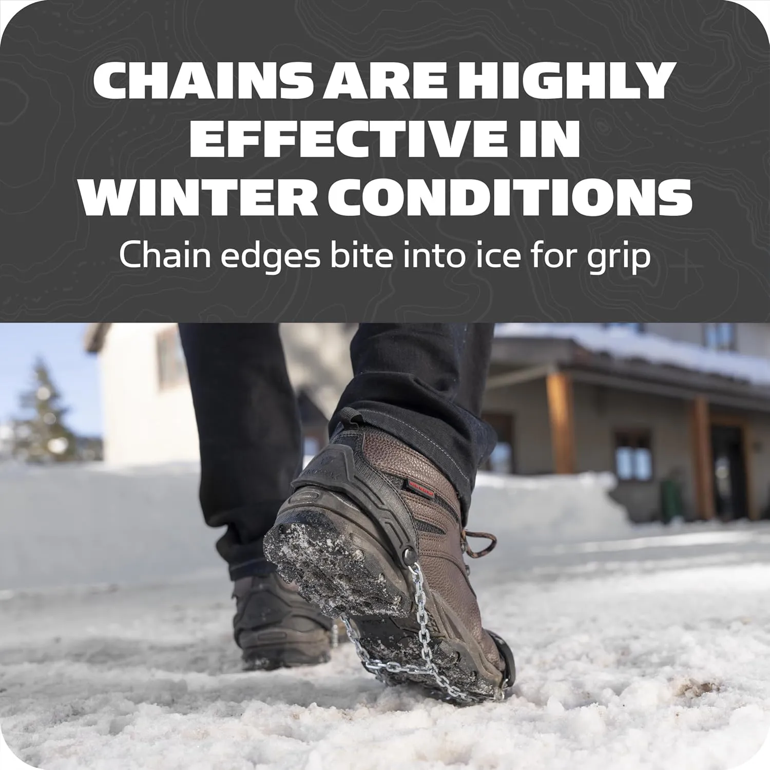 Yaktrax Quick Chains Traction Cleats - 360-Degree Grip on Snow, Ice, & Multi-Terrain Surfaces - Abrasion & Rust Resistant - Unisex