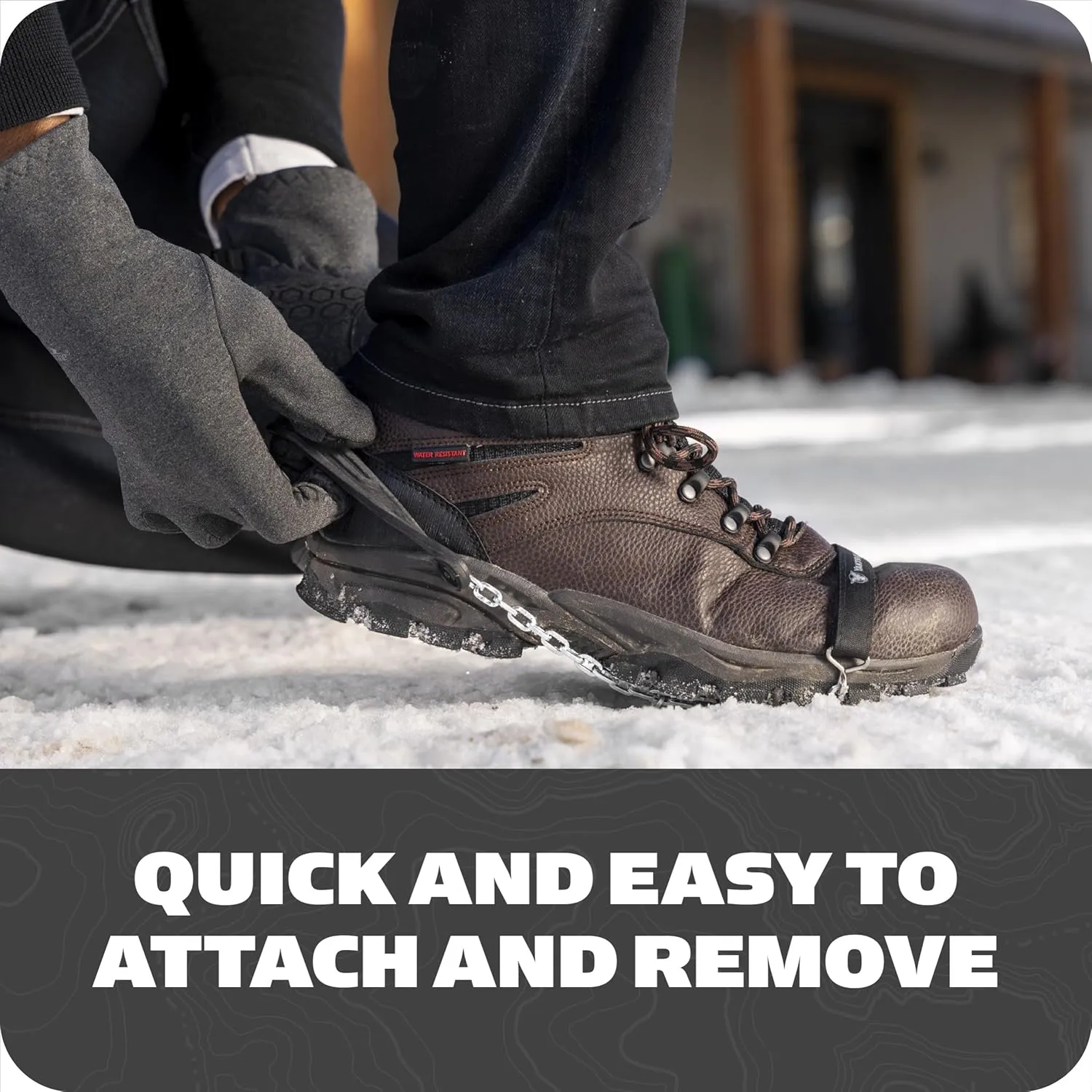 Yaktrax Quick Chains Traction Cleats - 360-Degree Grip on Snow, Ice, & Multi-Terrain Surfaces - Abrasion & Rust Resistant - Unisex