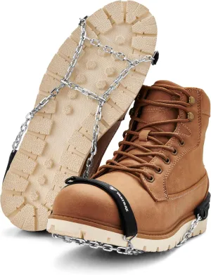 Yaktrax Quick Chains Traction Cleats - 360-Degree Grip on Snow, Ice, & Multi-Terrain Surfaces - Abrasion & Rust Resistant - Unisex
