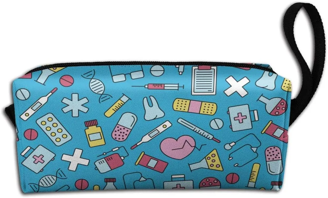 YISHOW Nurse Equipment Makeup Bag Adorable Travel Cosmetic Toiletry Organizer Case for Women