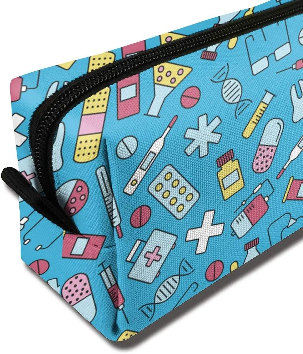 YISHOW Nurse Equipment Makeup Bag Adorable Travel Cosmetic Toiletry Organizer Case for Women