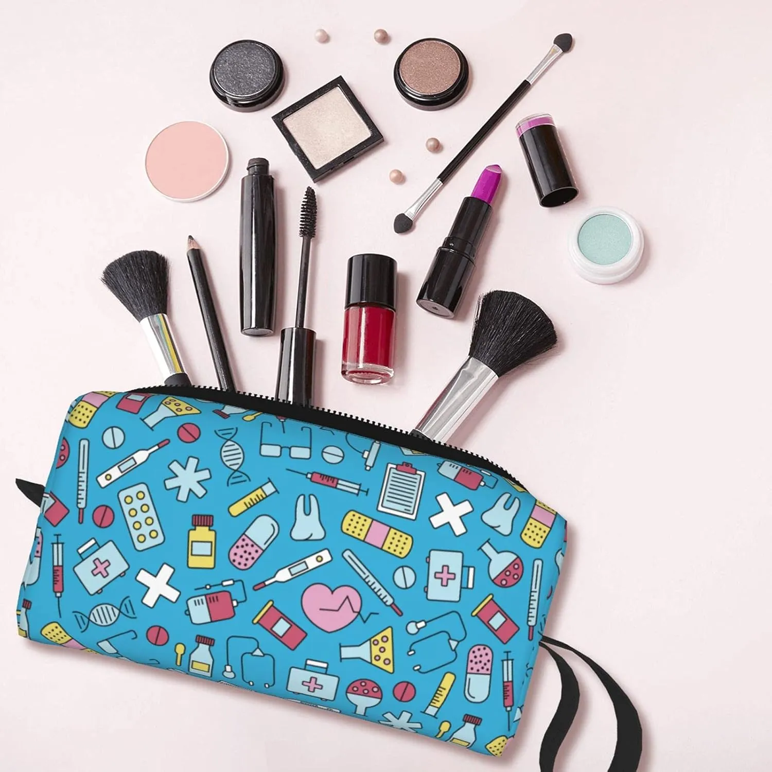 YISHOW Nurse Equipment Makeup Bag Adorable Travel Cosmetic Toiletry Organizer Case for Women