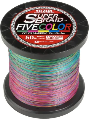 Yo-Zuri Super Braid 50LB 5 Color 3300YD
