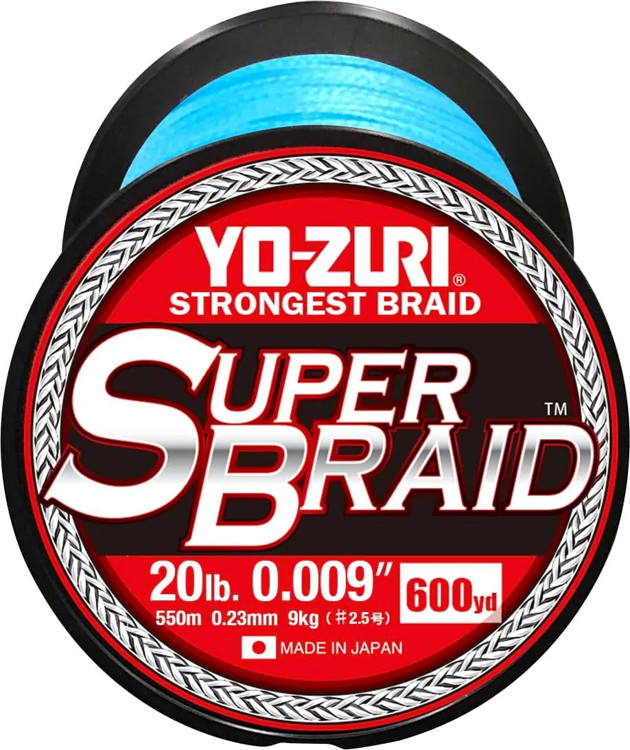 Yo-Zuri Superbraid 600 yd Floating Braid, Blue, 20 lb