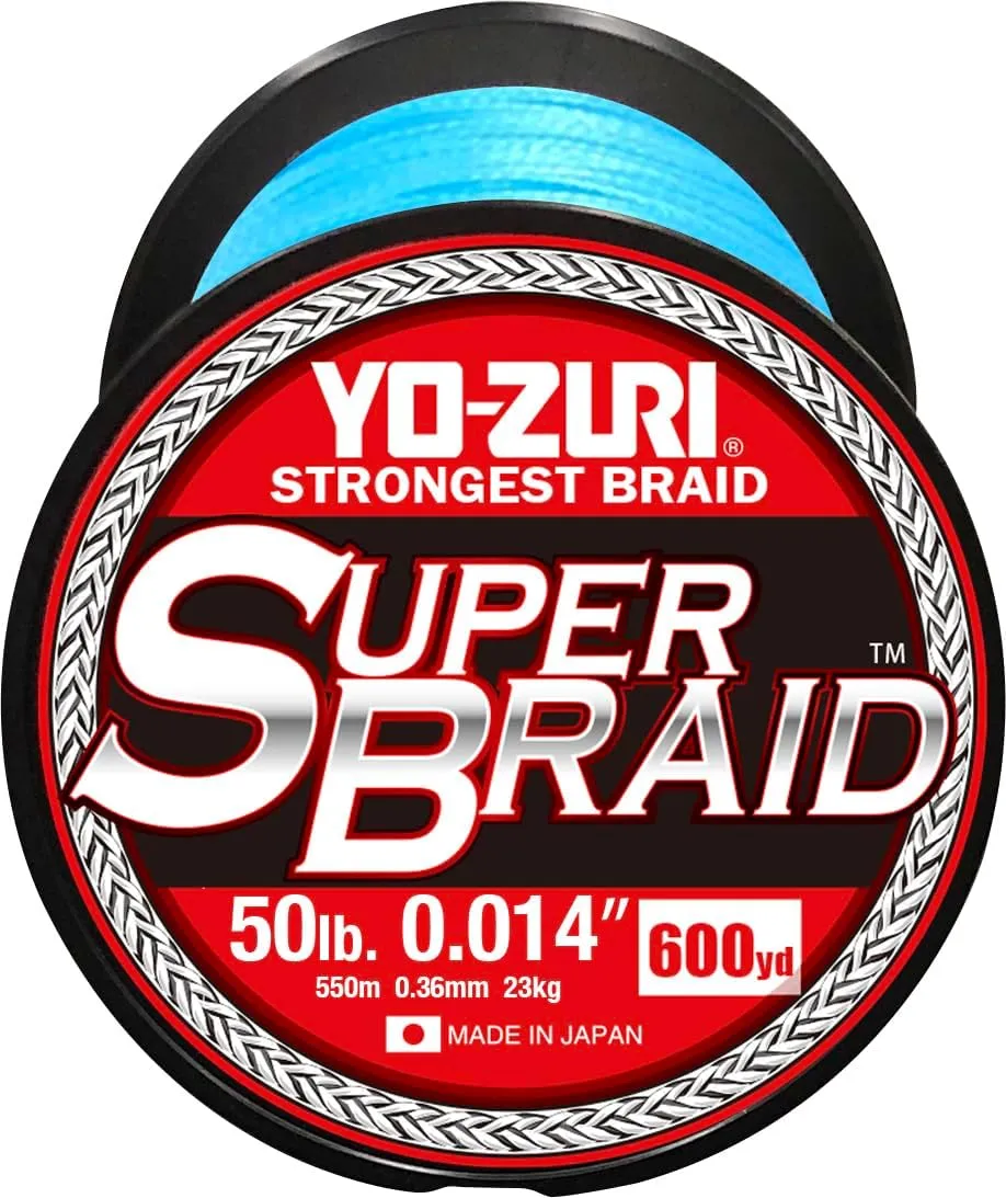 Yo-Zuri Superbraid 600 yd Floating Braid, Blue, 50 lb