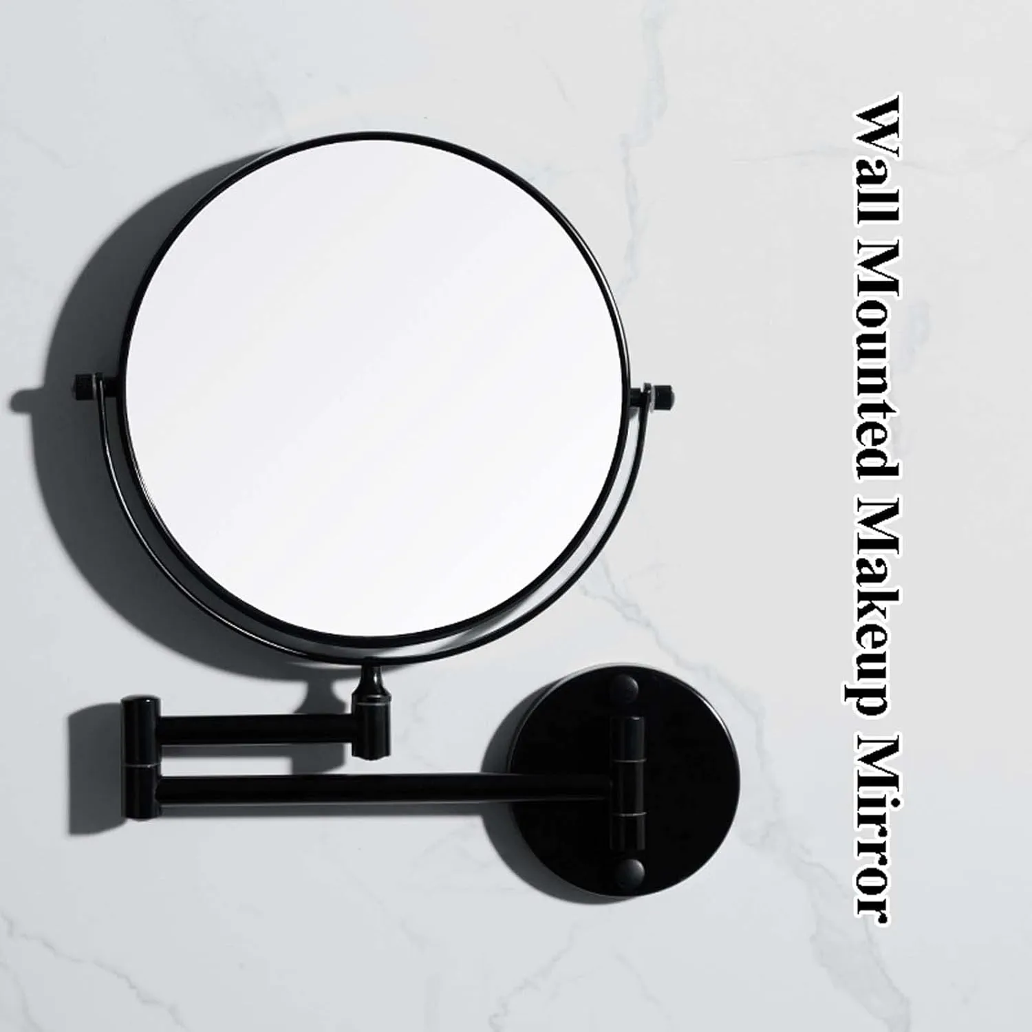 YSUEFIJO 1X/3X/5x/7x/10X Magnifying Vanity Mirror, Wall Mounted Makeup Vanity Mirror, Free Rotation Cosmetic Mirror, High-Definition Large Round Mirror, for Bathroom or Travel
