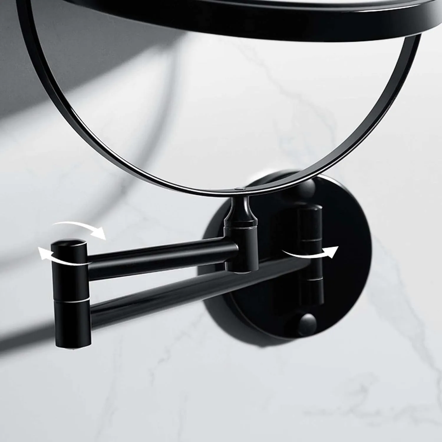 YSUEFIJO 1X/3X/5x/7x/10X Magnifying Vanity Mirror, Wall Mounted Makeup Vanity Mirror, Free Rotation Cosmetic Mirror, High-Definition Large Round Mirror, for Bathroom or Travel