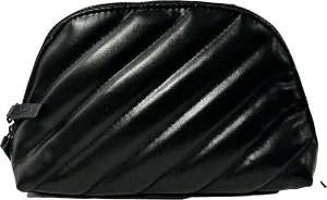 Yves Saint Laurent YSL Cosmetic SMALL BLACK QUILTED DOME Pouch Makeup Bag YSL QUILT Fragrance Bag (MINI/SMALL 6L X 4H X 1W) - 5499