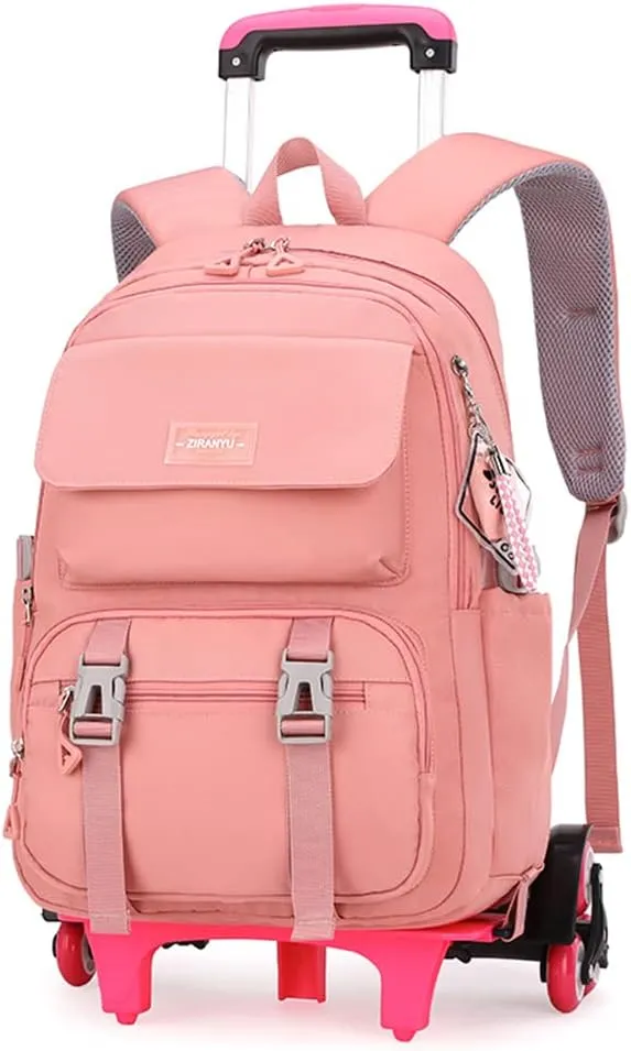 ZHANAO Rolling Backpack Luggage BookBag with Wheels Trolley Bag Wheeled Travel Backpack for Girls & Boys Trolley Bag