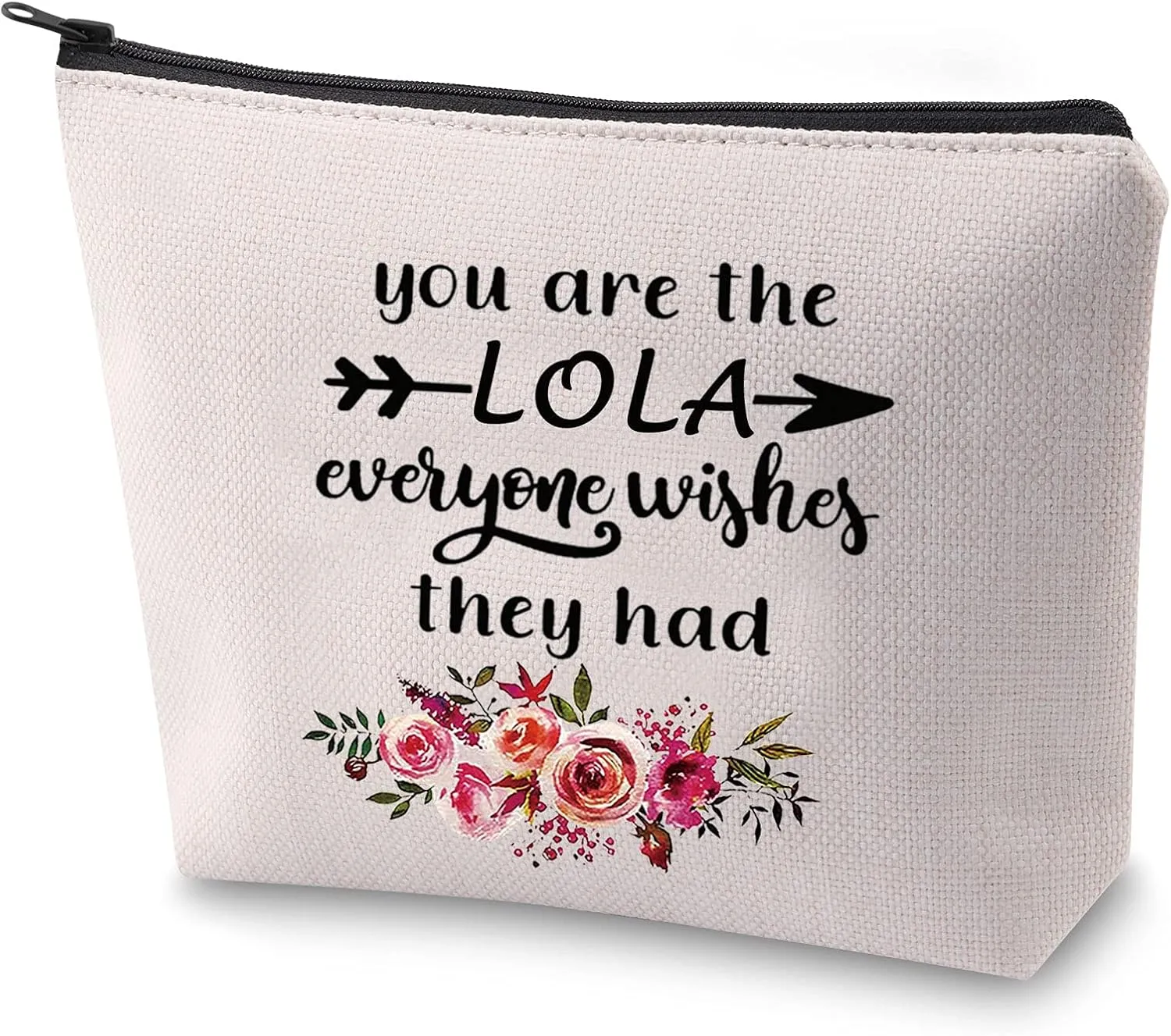 ZJXHPO LOLA Cosmetic Bag Grandmother Gift Best Lola Ever Makeup Bag Lola Birthday Gift (LOLA)
