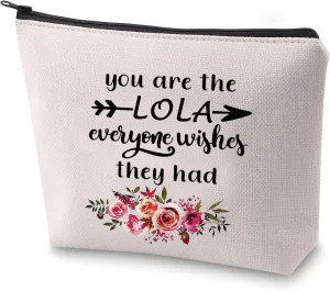 ZJXHPO LOLA Cosmetic Bag Grandmother Gift Best Lola Ever Makeup Bag Lola Birthday Gift (LOLA)